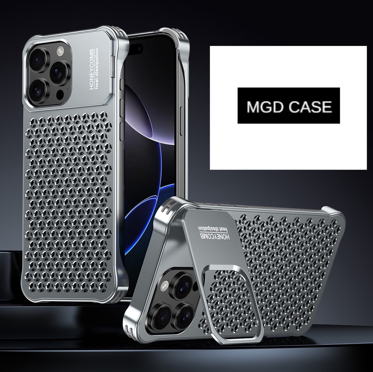 New Metal Hollow Heat Dissipation Bracket Phone Case