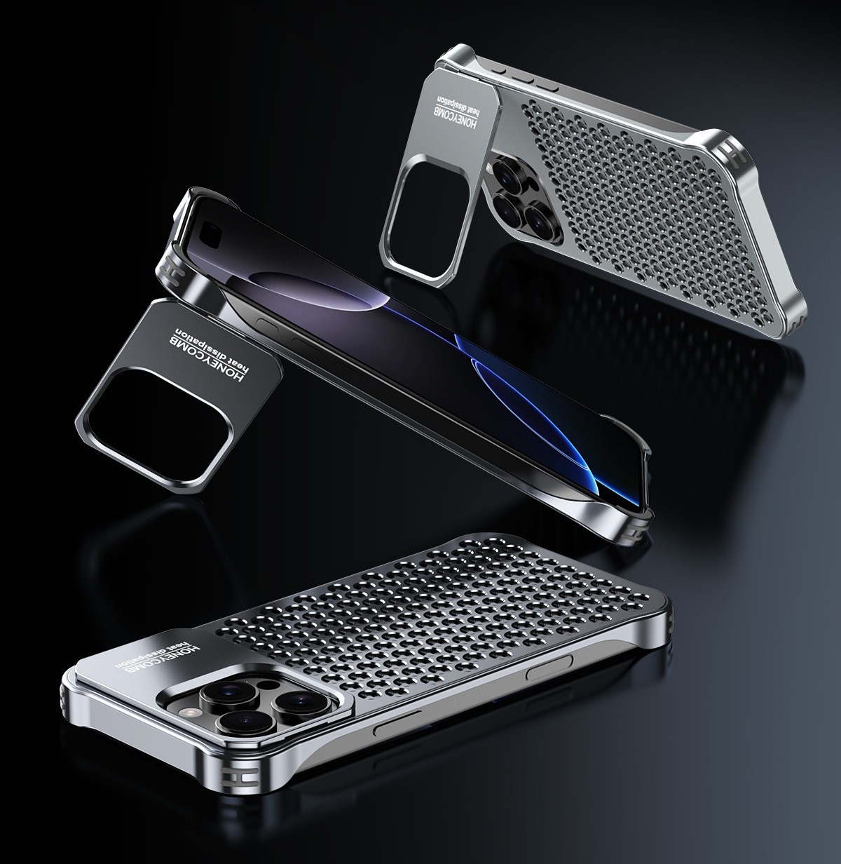 New Metal Hollow Heat Dissipation Bracket Phone Case