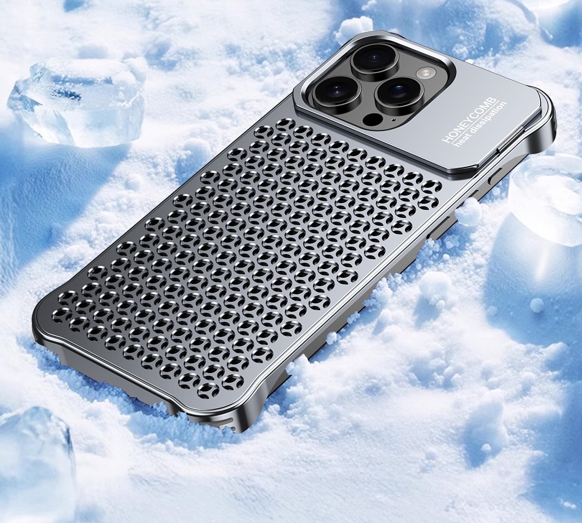 New Metal Hollow Heat Dissipation Bracket Phone Case