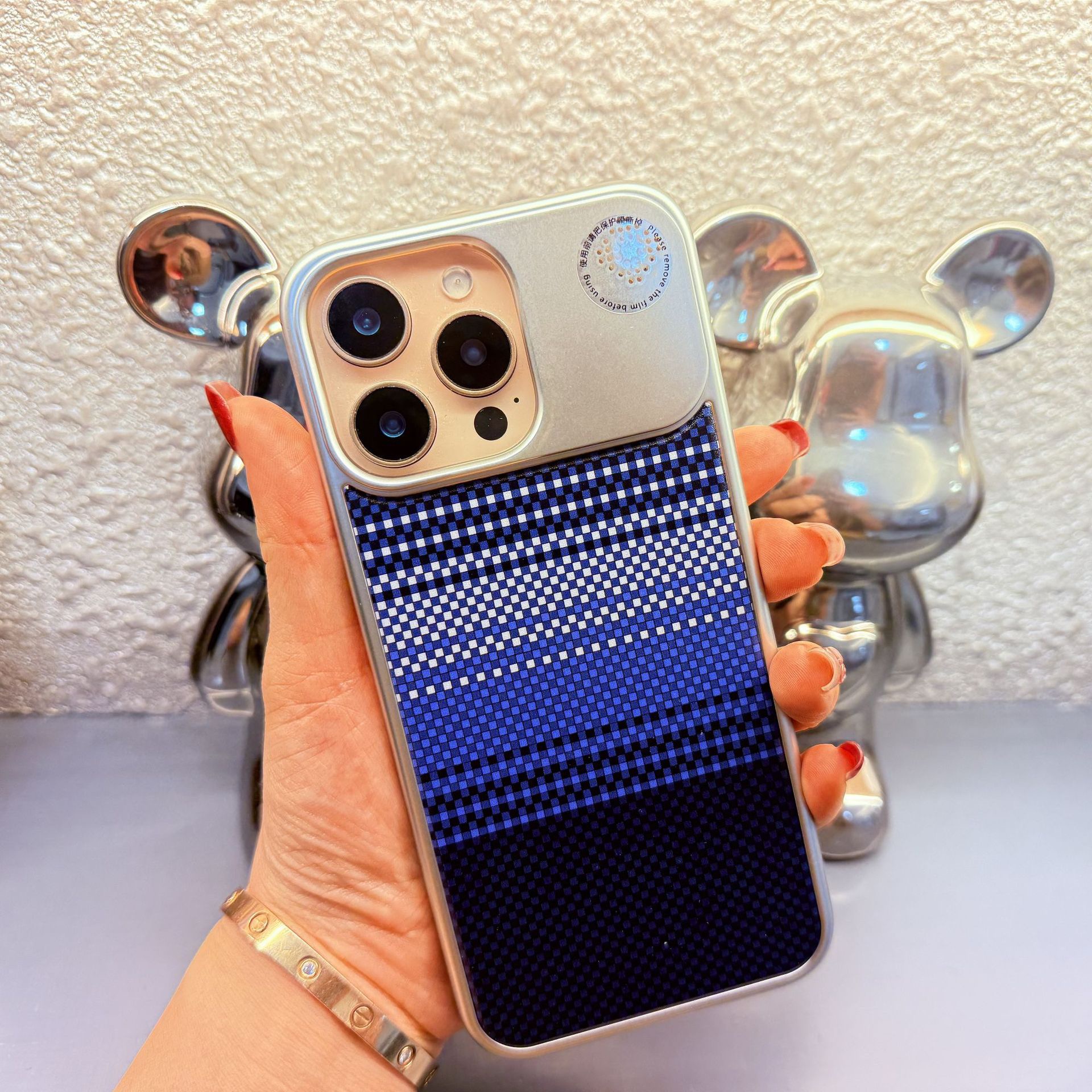 Carbon Fiber Pattern Fragrance Magnetic Phone Case