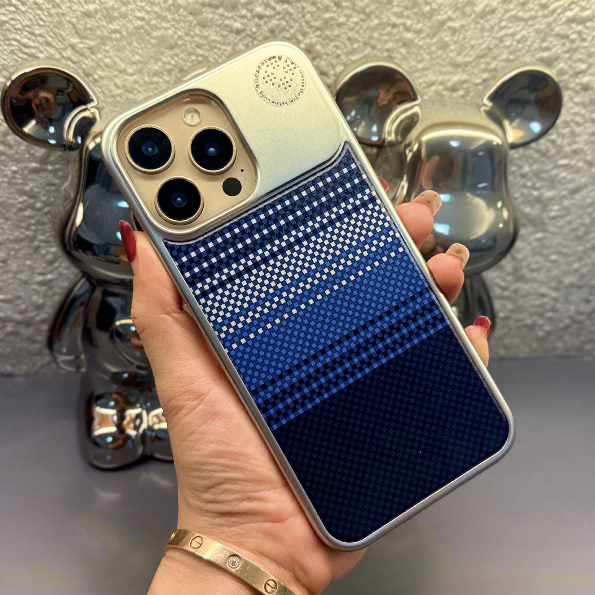 Carbon Fiber Pattern Fragrance Magnetic Phone Case