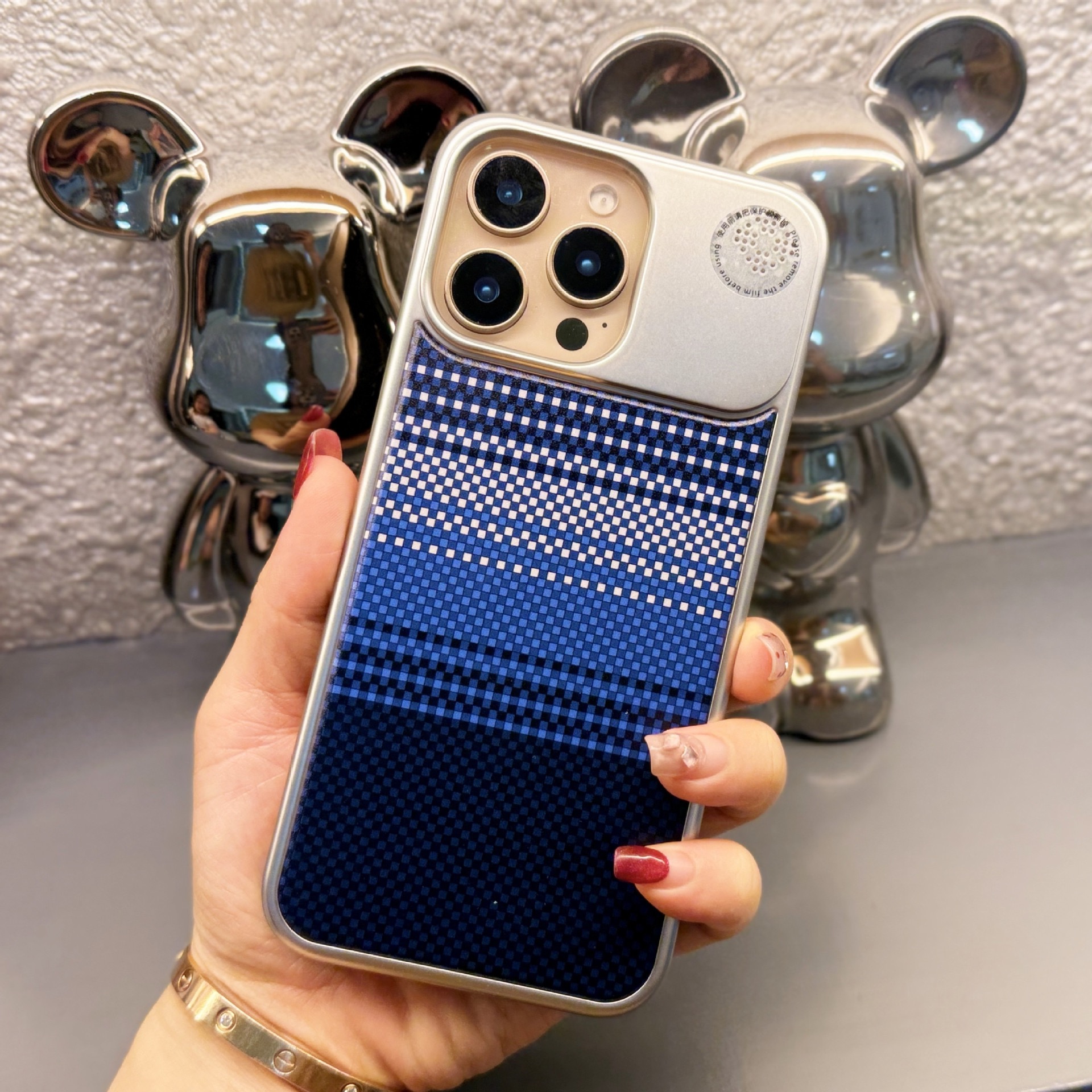 Carbon Fiber Pattern Fragrance Magnetic Phone Case
