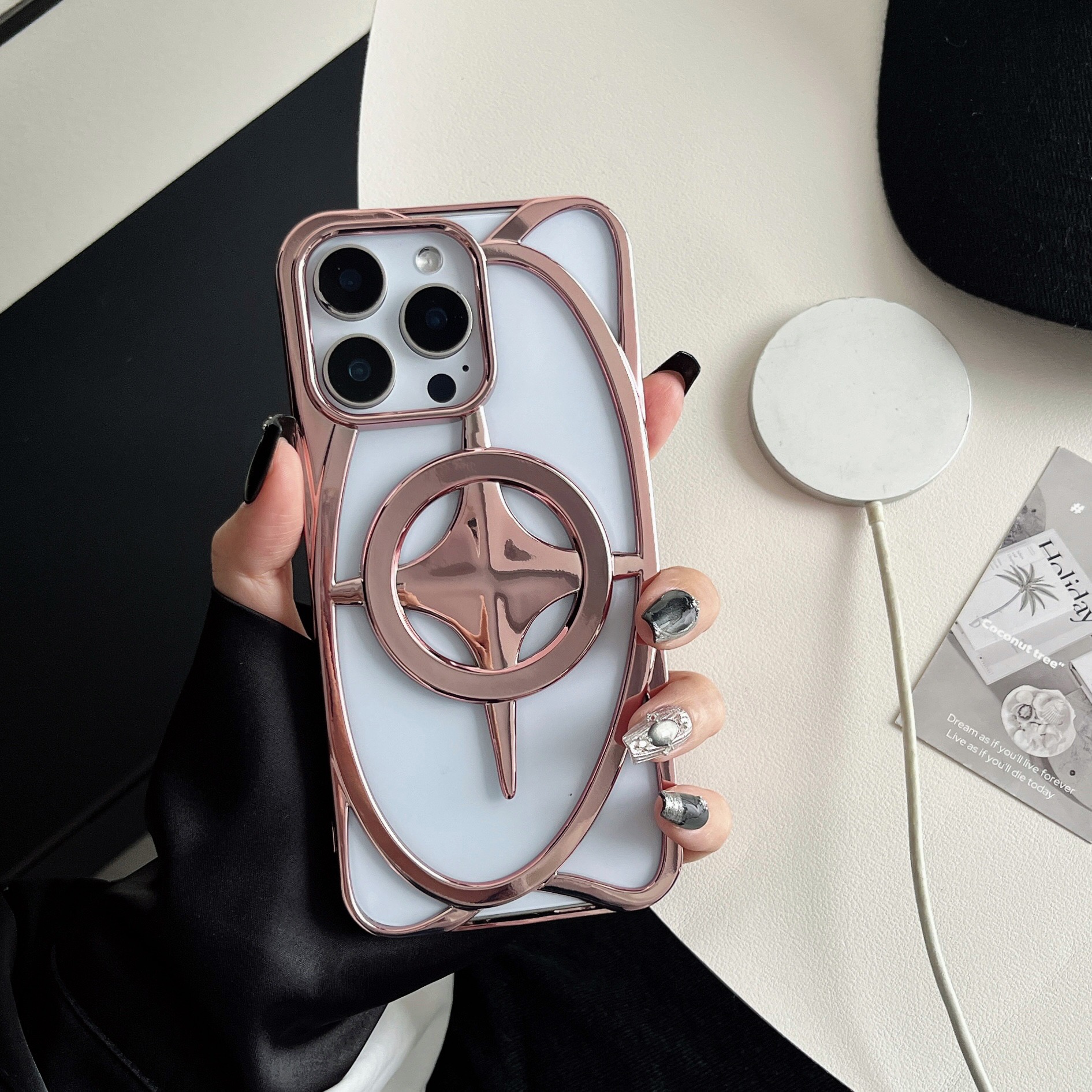 New Starry Galaxy Shaped Hollow Magnetic Phone Case