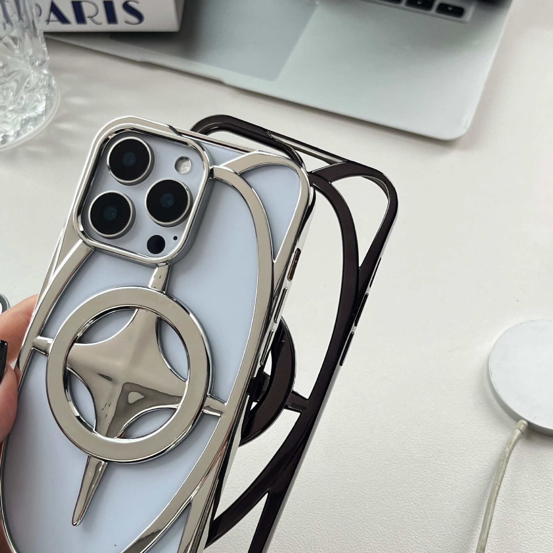 New Starry Galaxy Shaped Hollow Magnetic Phone Case