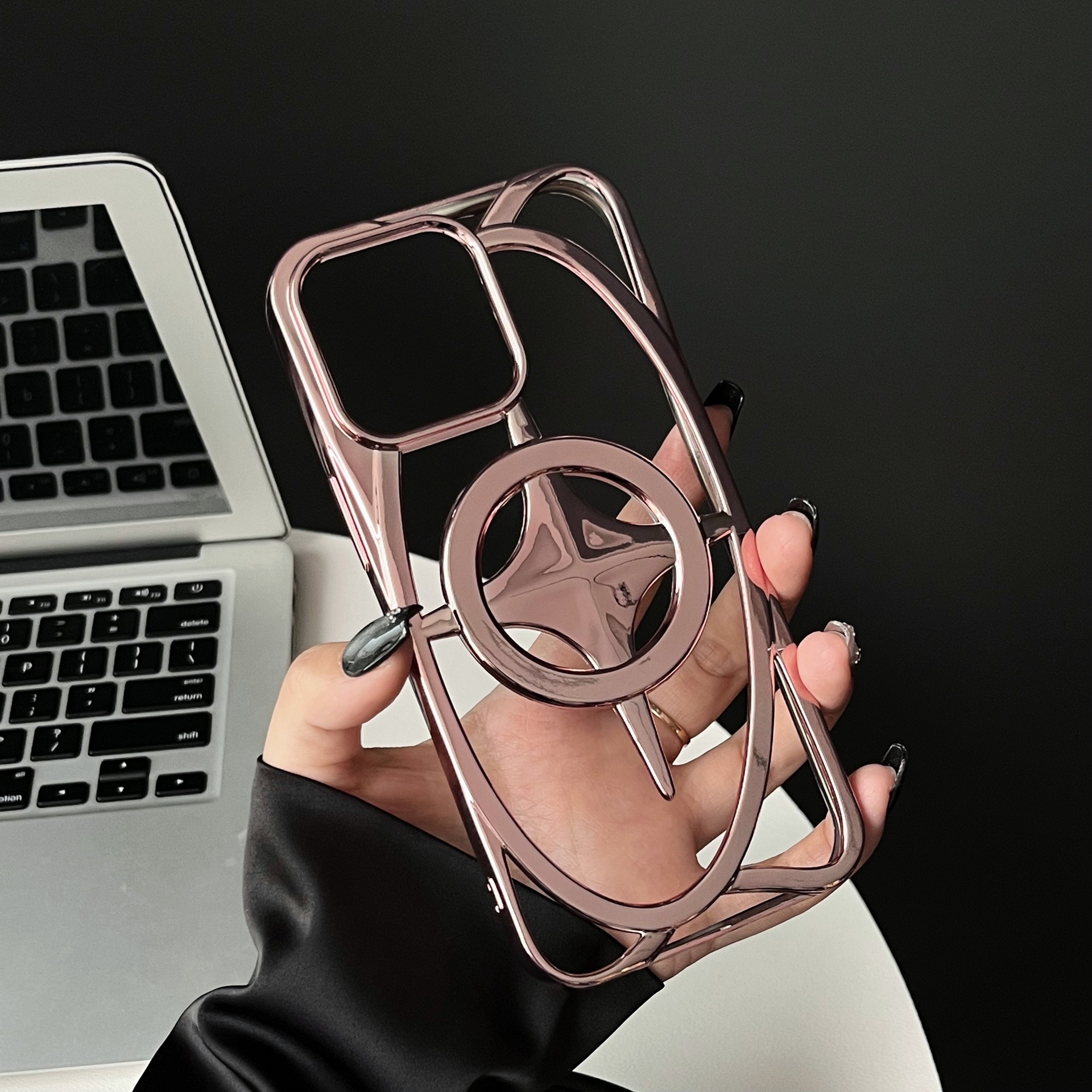 New Starry Galaxy Shaped Hollow Magnetic Phone Case