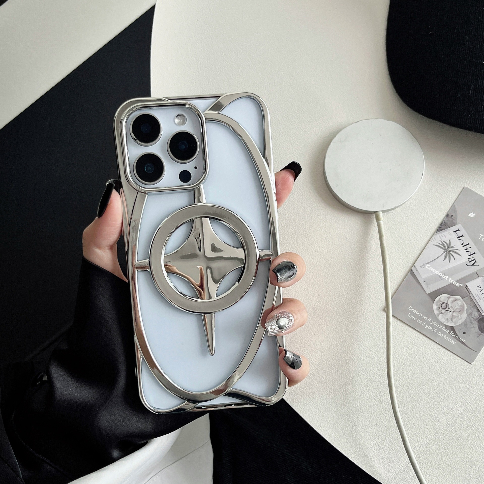 New Starry Galaxy Shaped Hollow Magnetic Phone Case