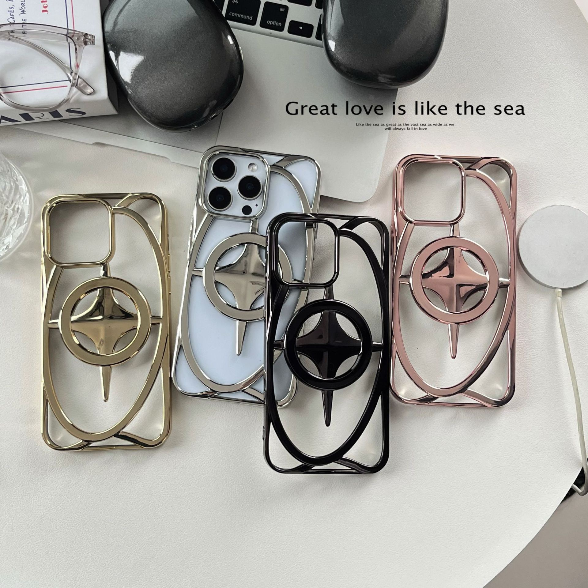 New Starry Galaxy Shaped Hollow Magnetic Phone Case