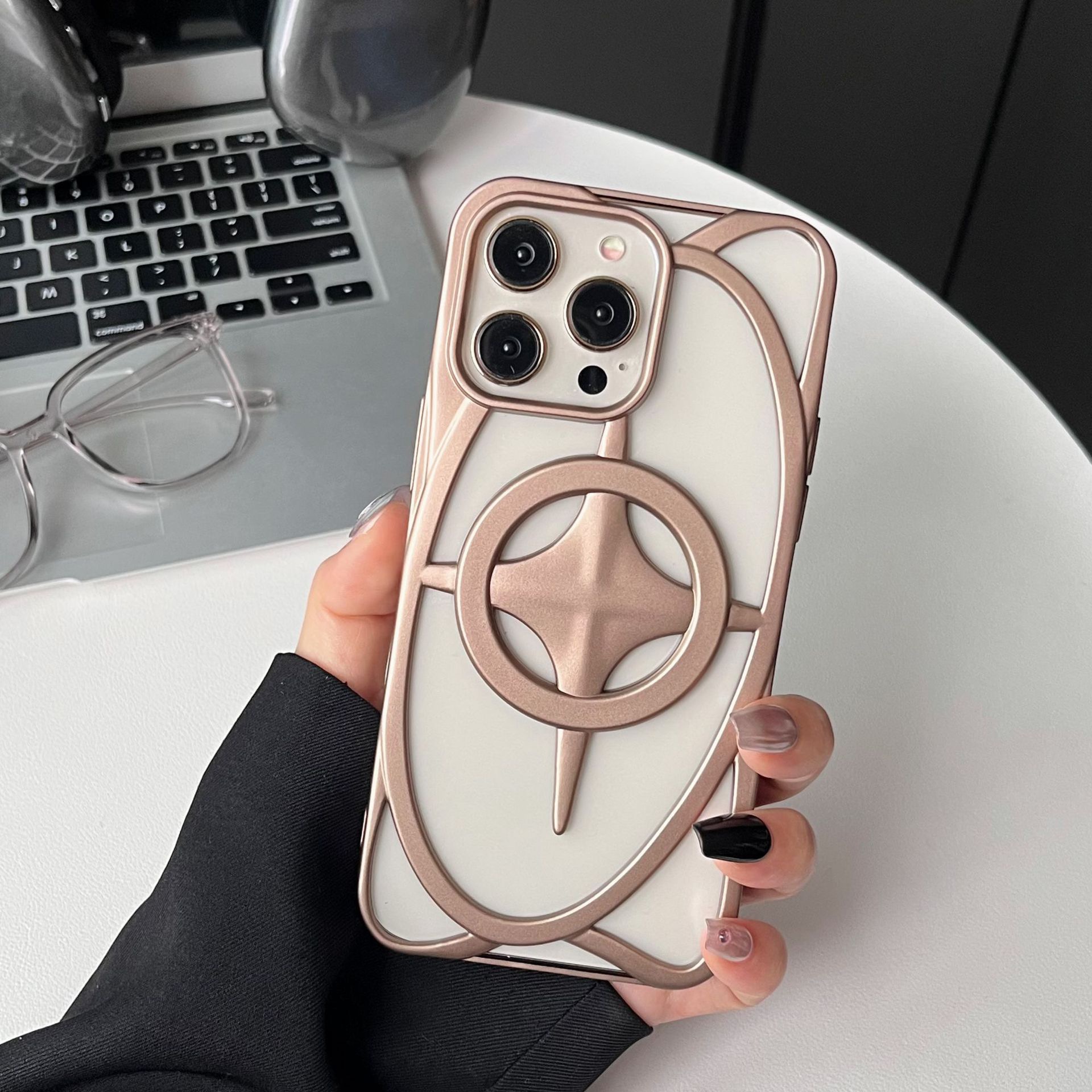 New Starry Galaxy Shaped Hollow Magnetic Phone Case