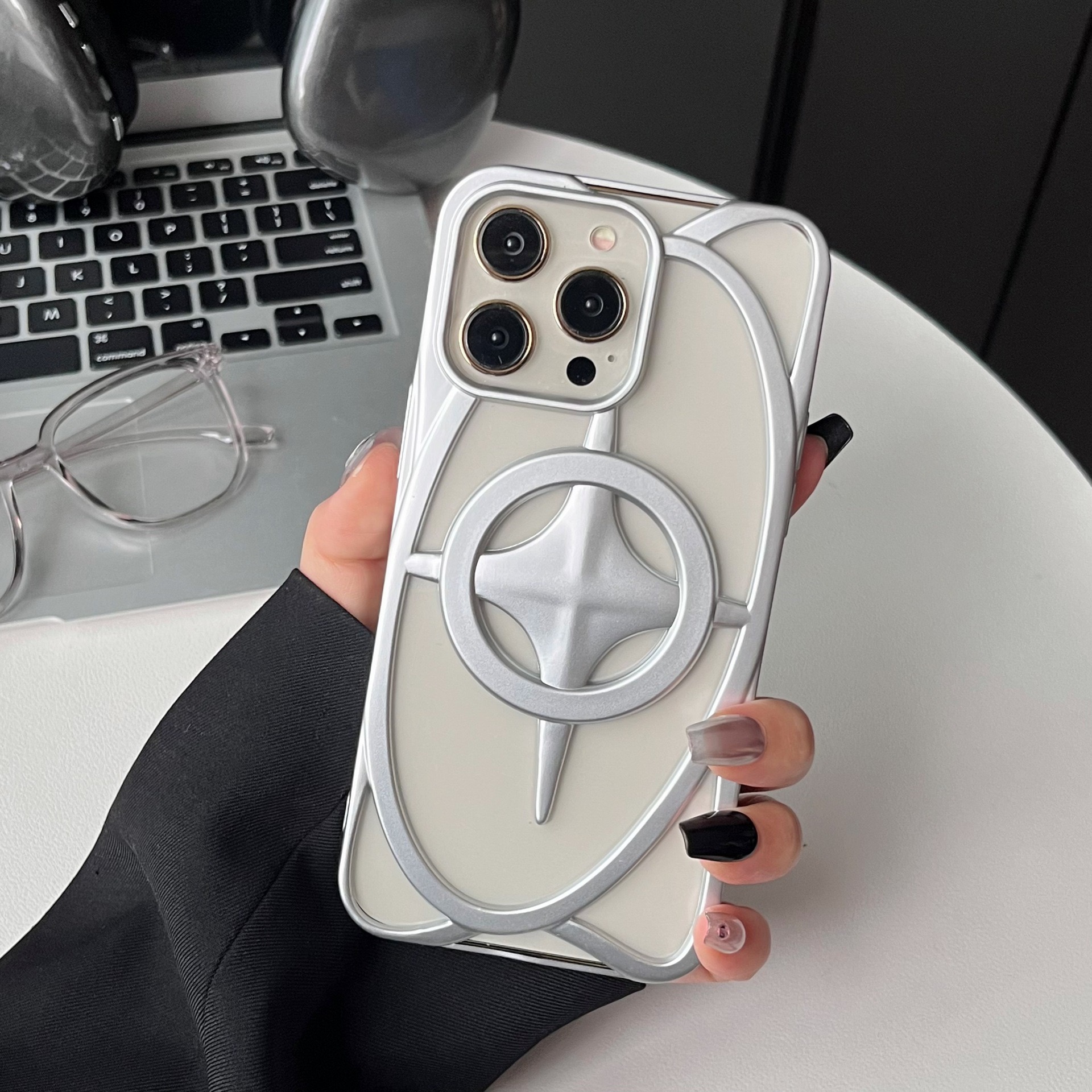 New Starry Galaxy Shaped Hollow Magnetic Phone Case