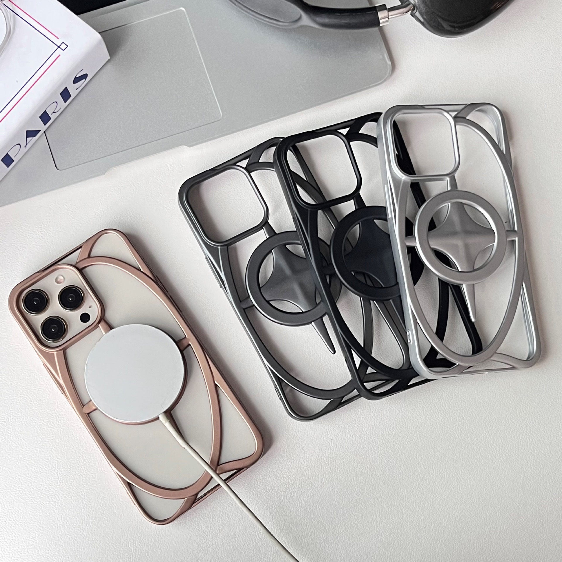 New Starry Galaxy Shaped Hollow Magnetic Phone Case