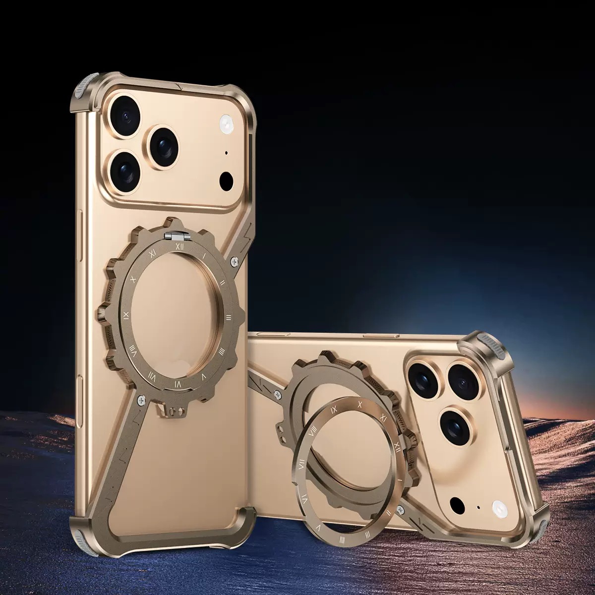 Z-Shape Gear Metal Magnetic Holder Phone Case
