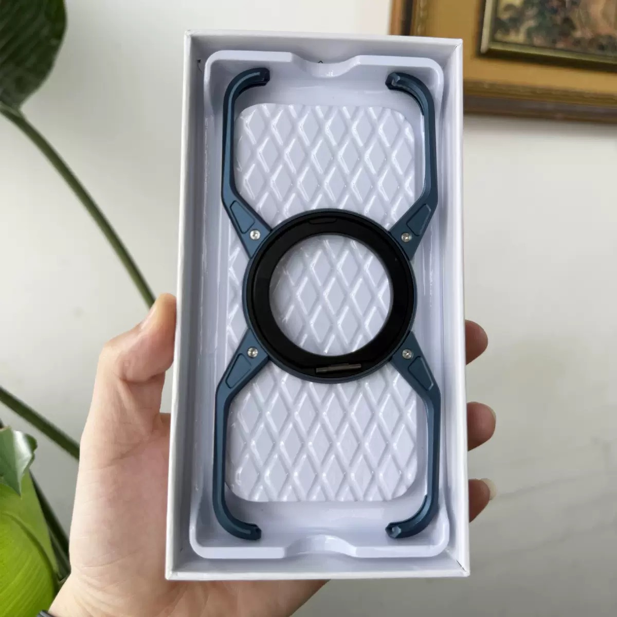 Unique X Metal Rotating Magnetic Phone Case