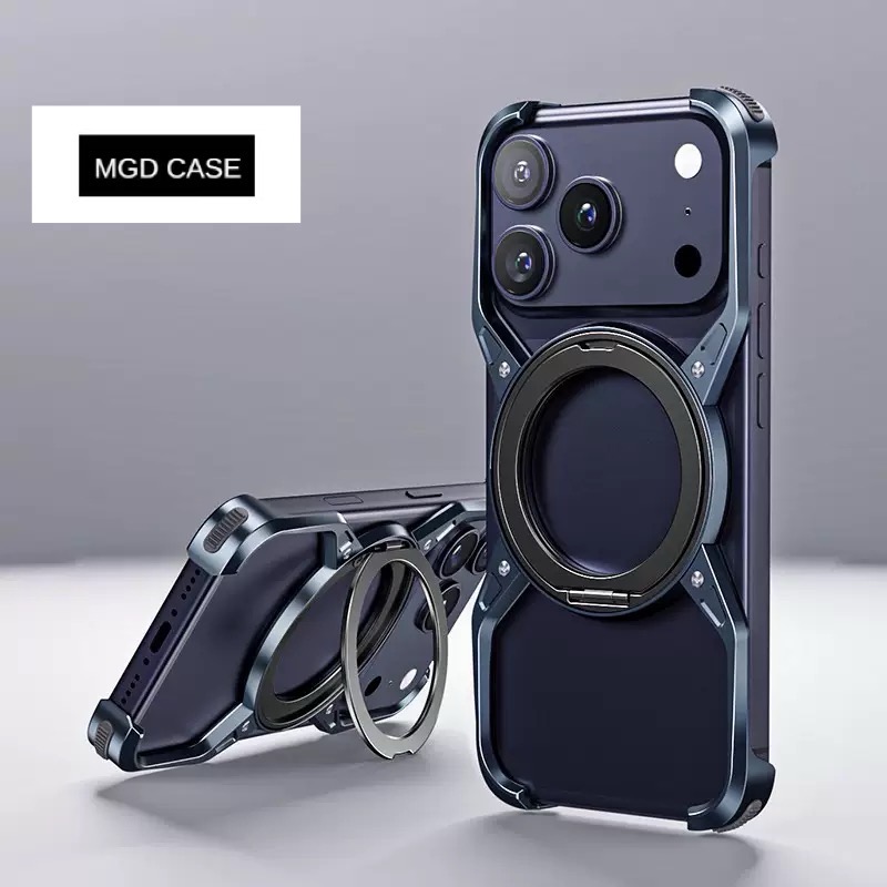 Unique X Metal Rotating Magnetic Phone Case
