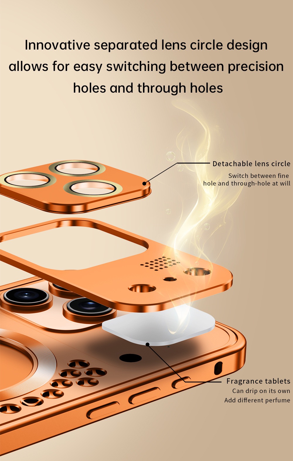 Super Cool Heat Dissipation Anti-fall Metal Magnetic Phone Case