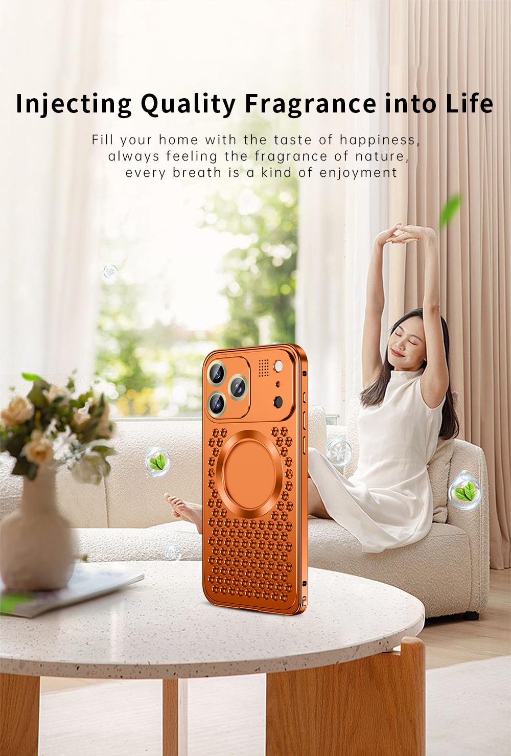 Super Cool Heat Dissipation Anti-fall Metal Magnetic Phone Case