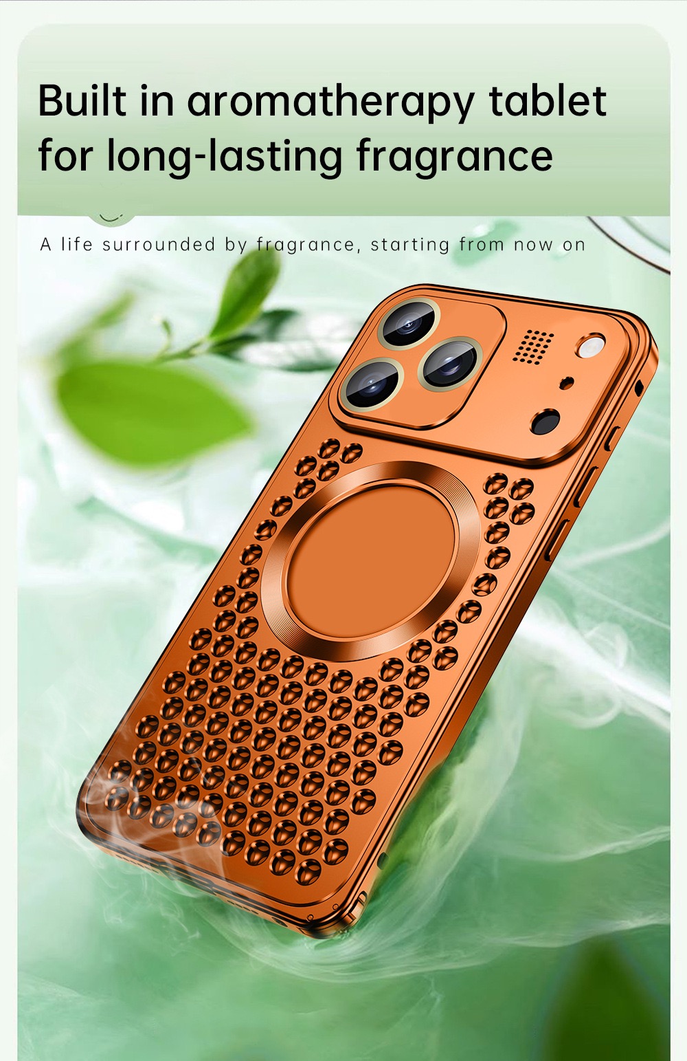 Super Cool Heat Dissipation Anti-fall Metal Magnetic Phone Case
