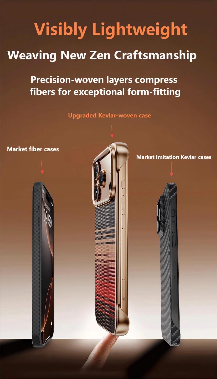 Kevlar Elegant Magnetic Carbon Fiber Pattern Phone Case