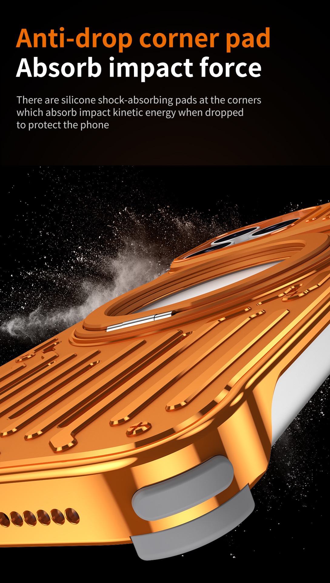 Mecha Series Metal Hollowed-out Heat Dissipation Magnetic Stand Phone Case