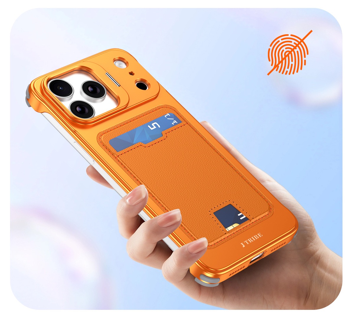 Card Holder Metal Frameless Lens Holder Phone Case