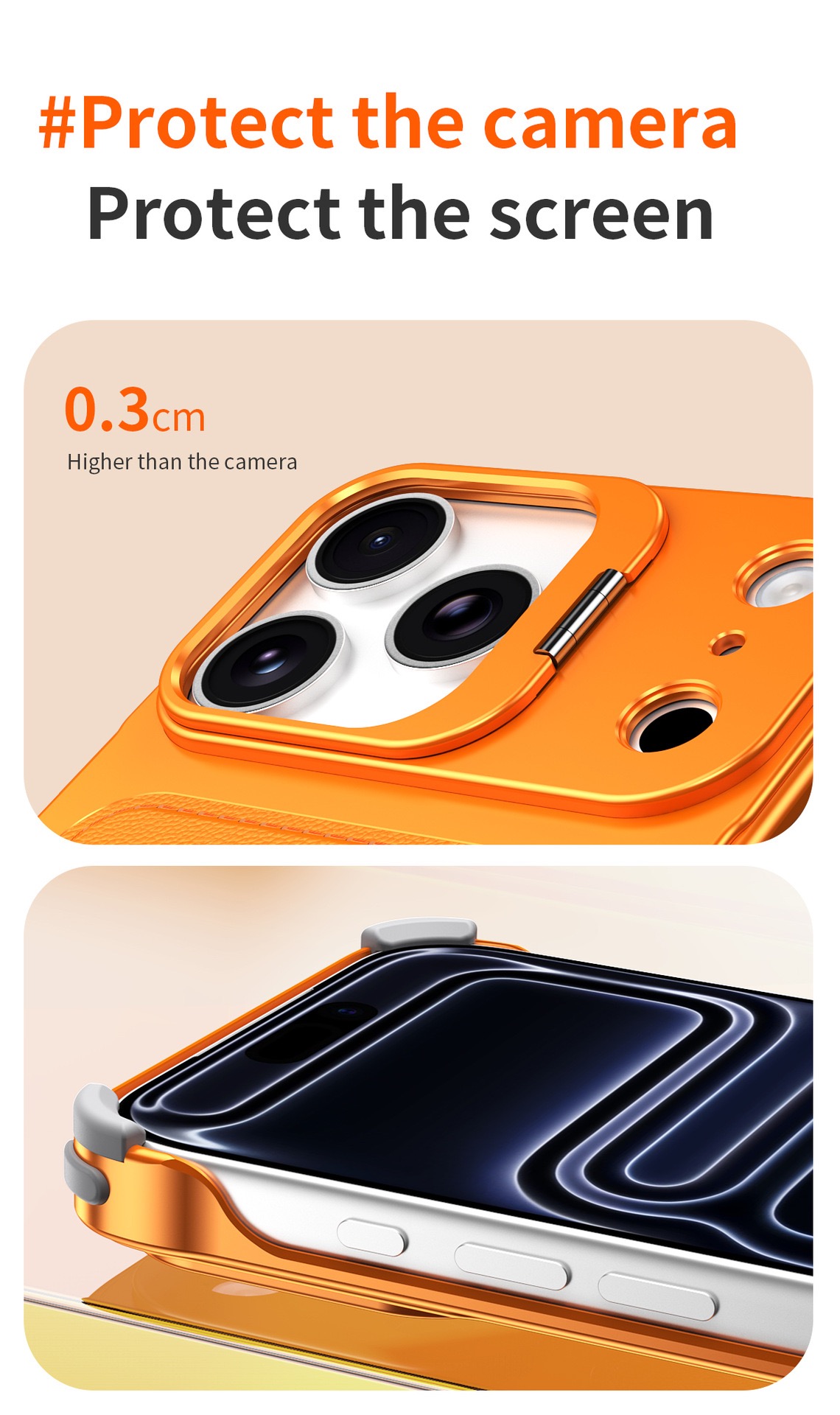Card Holder Metal Frameless Lens Holder Phone Case