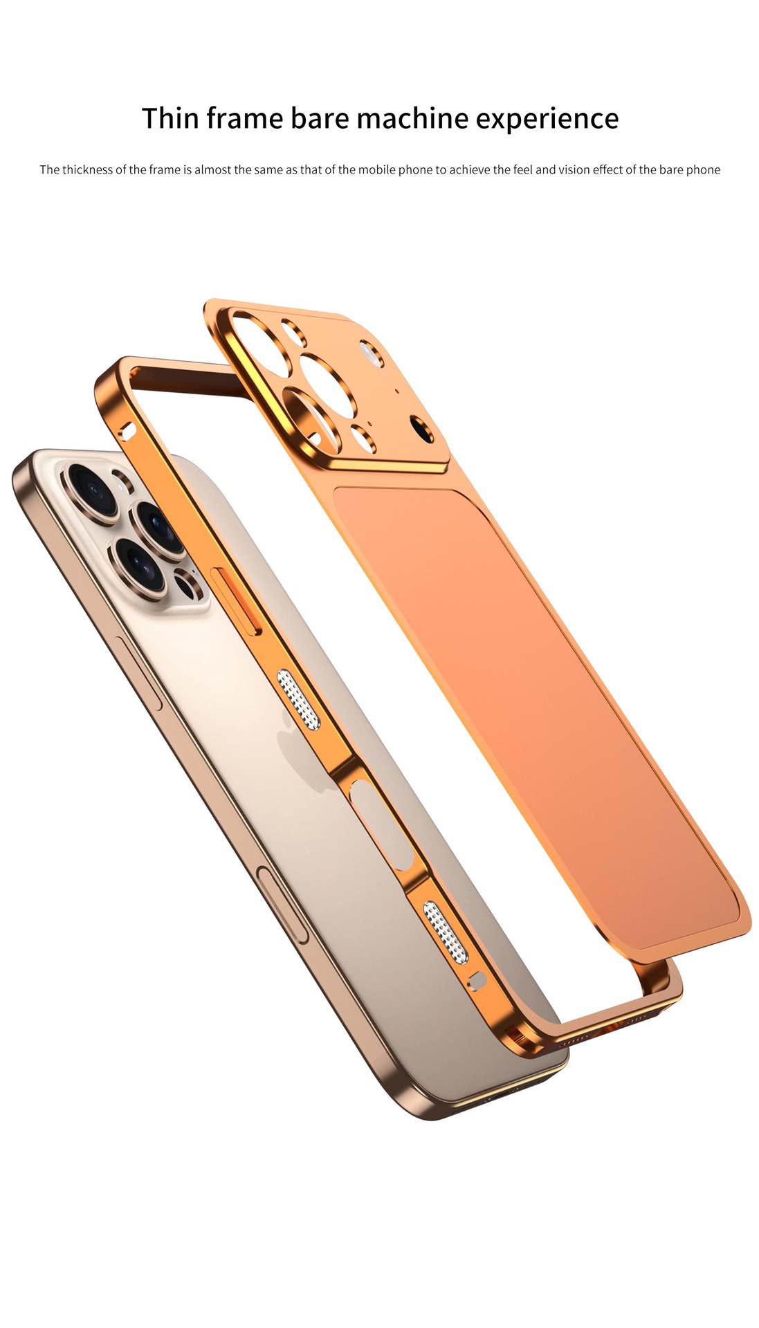 Metal frosted back panel heat dissipation frame magnetic phone case