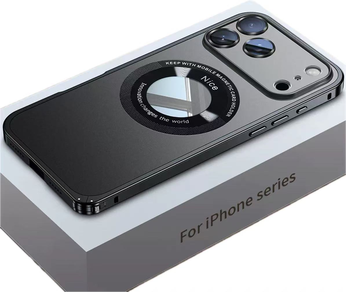 Metal Frame Hollow Magnetic Mobile Phone Case