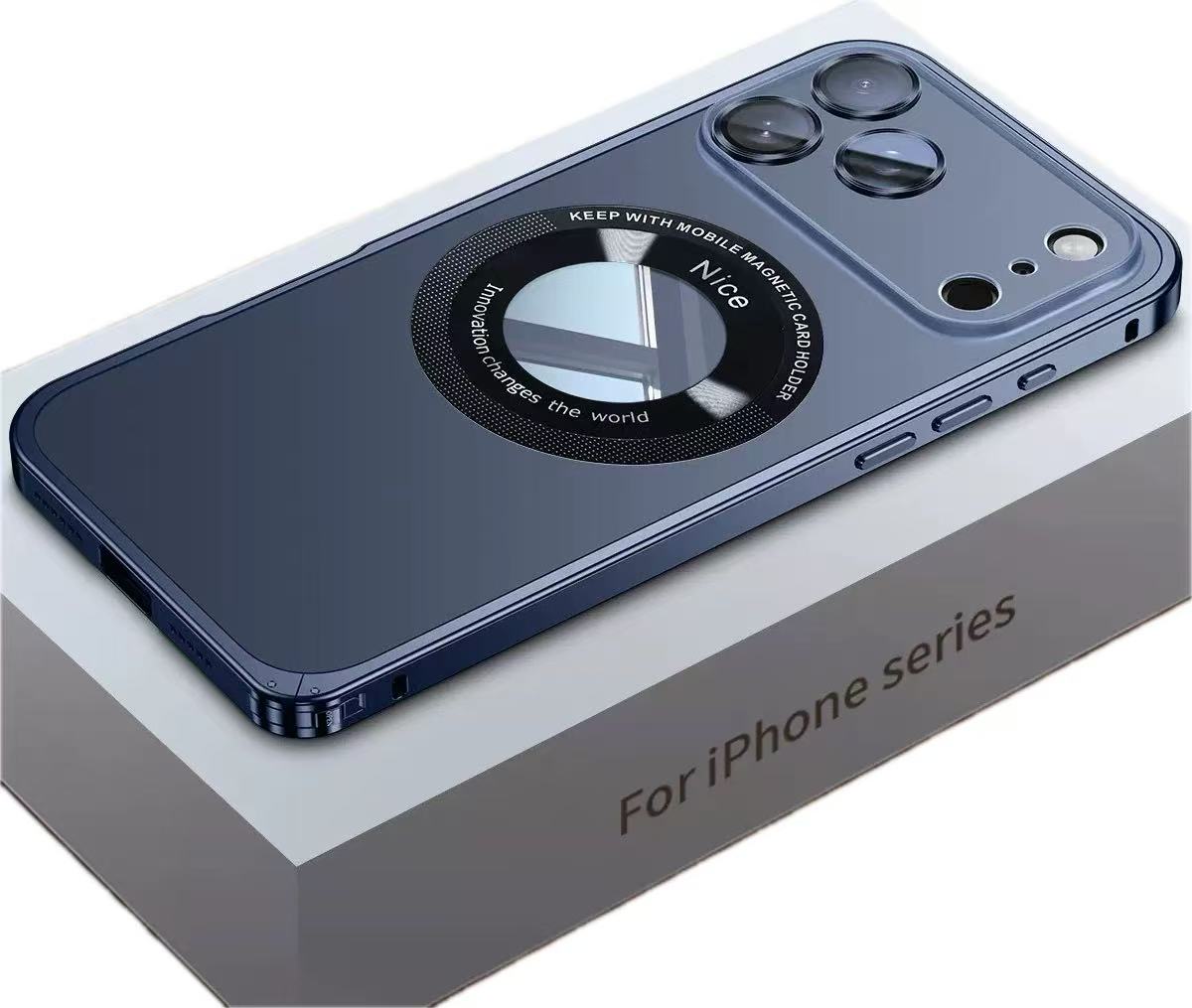 Metal Frame Hollow Magnetic Mobile Phone Case