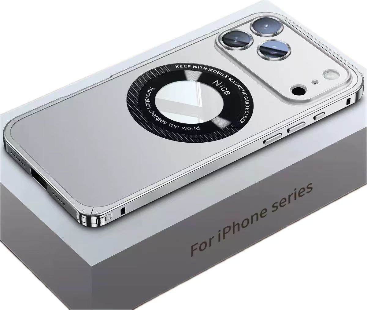 Metal Frame Hollow Magnetic Mobile Phone Case