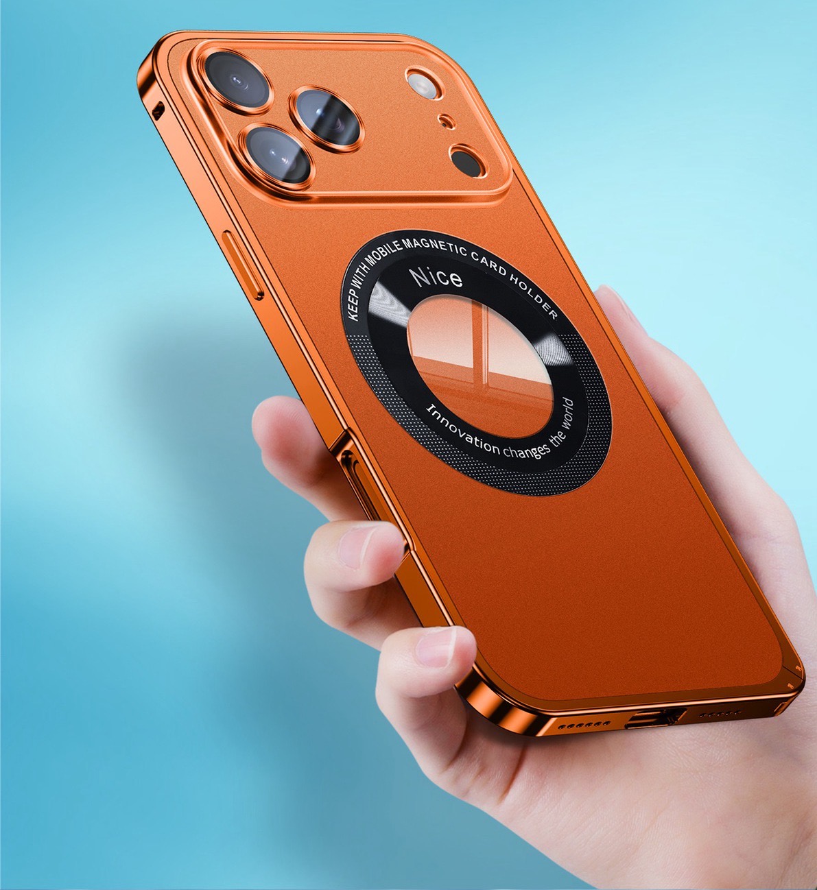 Metal Frame Hollow Magnetic Mobile Phone Case