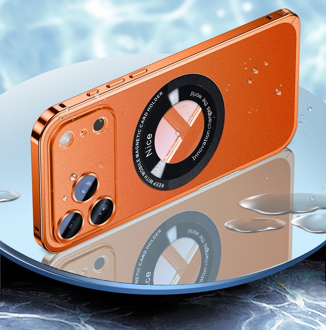 Metal Frame Hollow Magnetic Mobile Phone Case