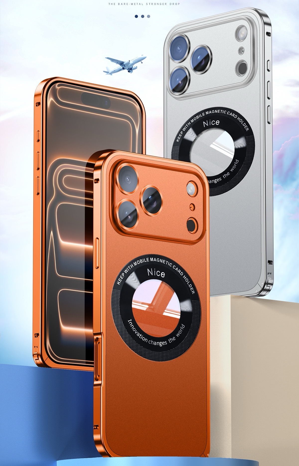 Metal Frame Hollow Magnetic Mobile Phone Case