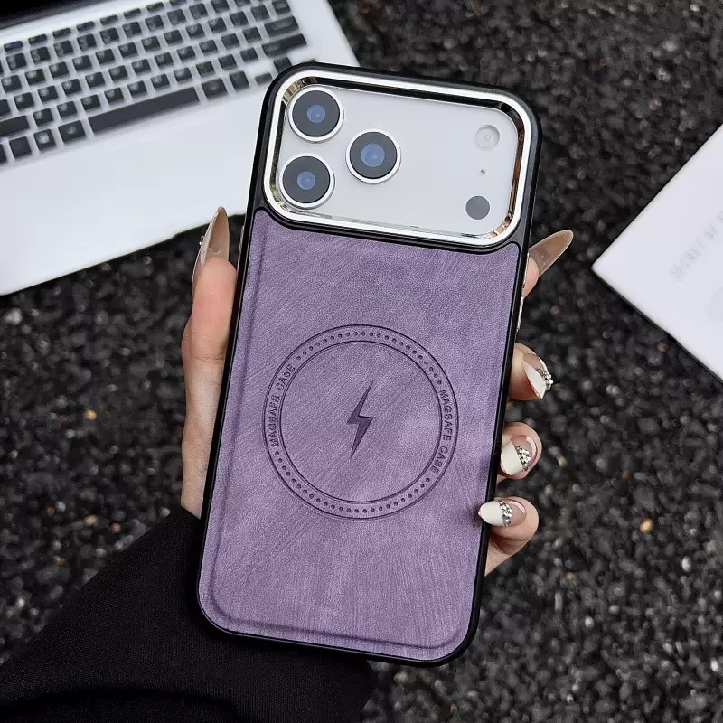 Leather texture magnetic phone case