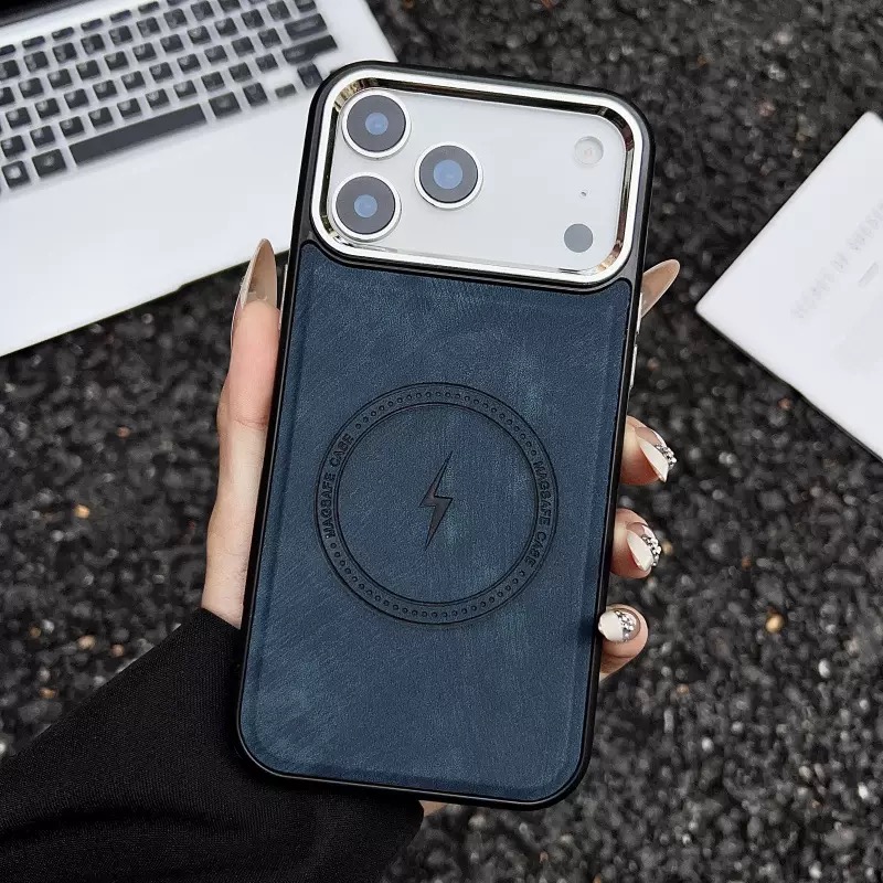 Leather texture magnetic phone case