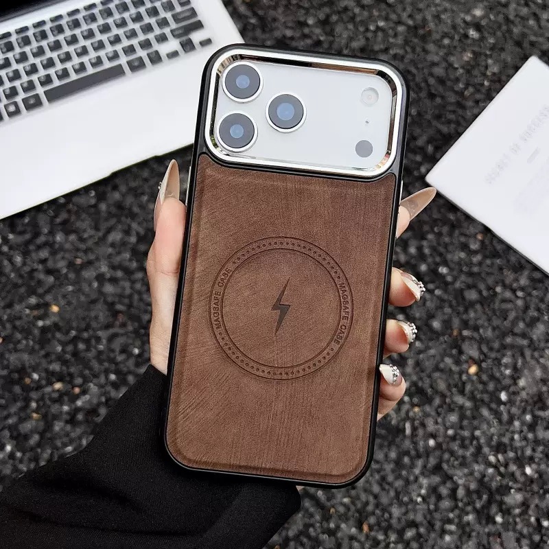 Leather texture magnetic phone case