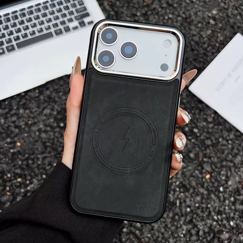 Leather texture magnetic phone case