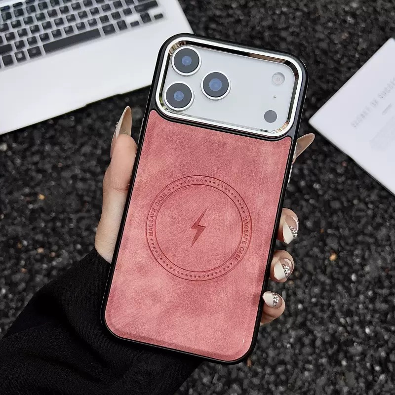 Leather texture magnetic phone case