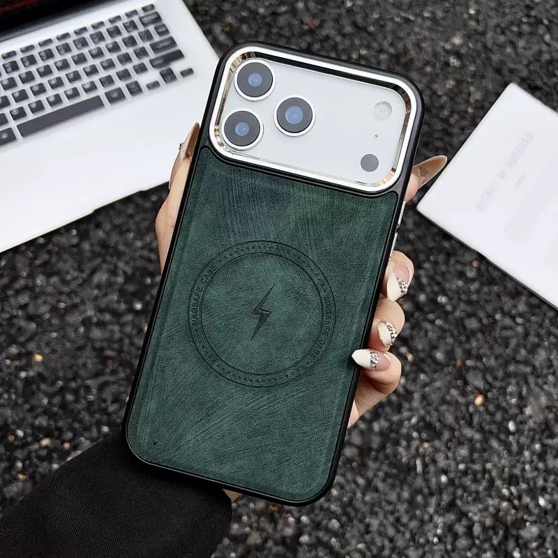 Leather texture magnetic phone case