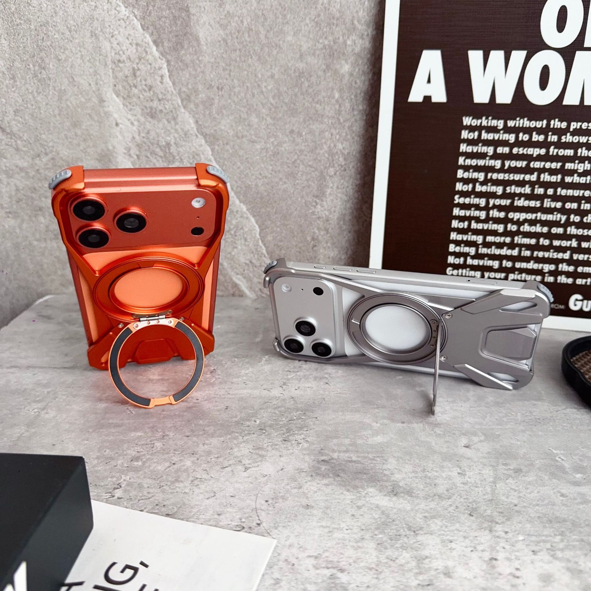 Metal Armor Sports Car Magnetic Rotating Phone Case