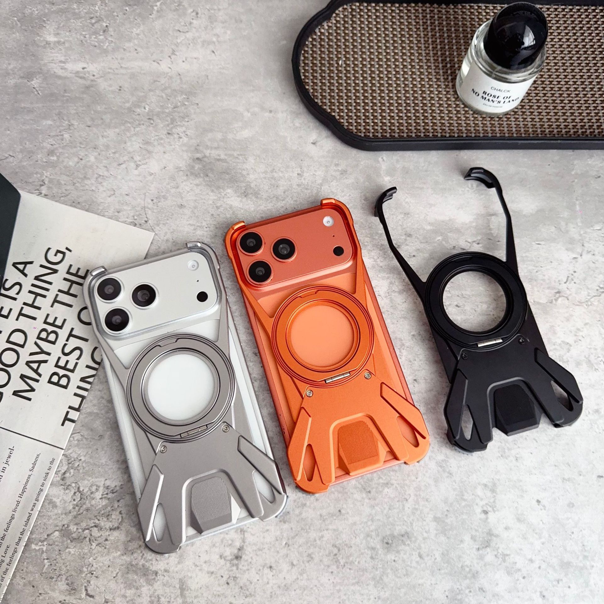 Metal Armor Sports Car Magnetic Rotating Phone Case