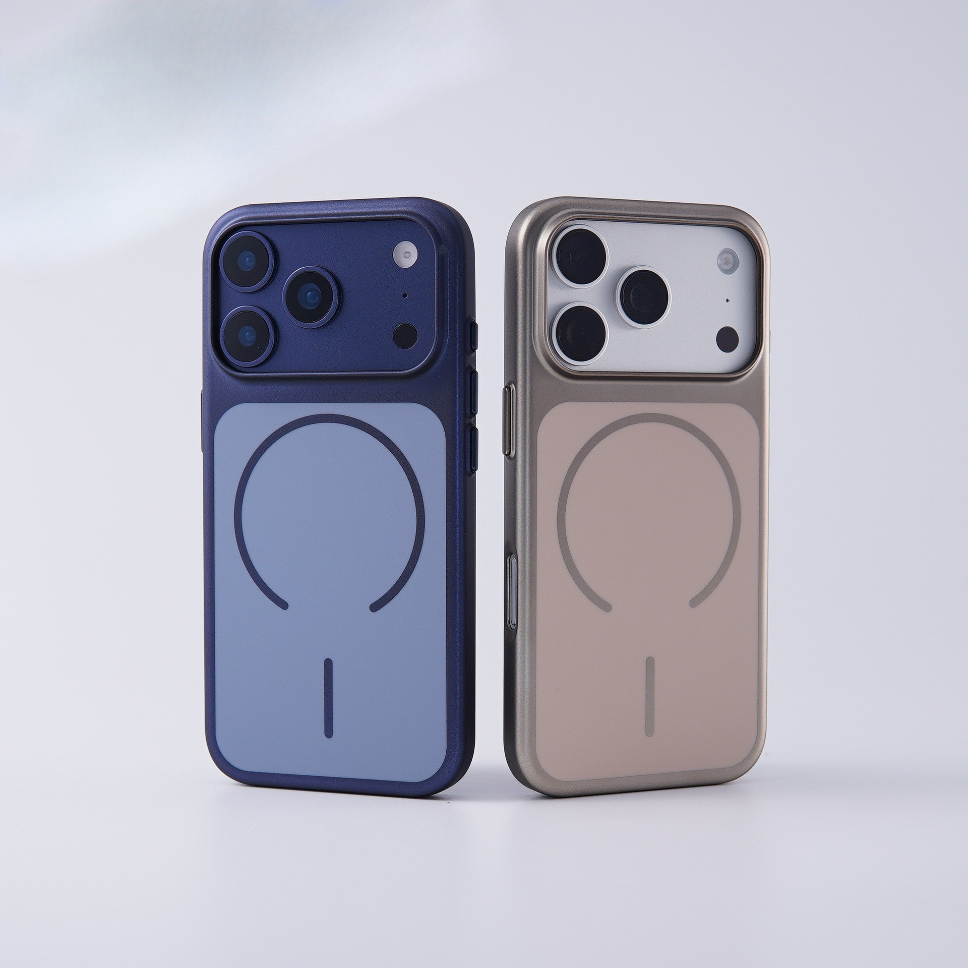 New Year Simple Solid Color Electroplated Magnetic Phone Case