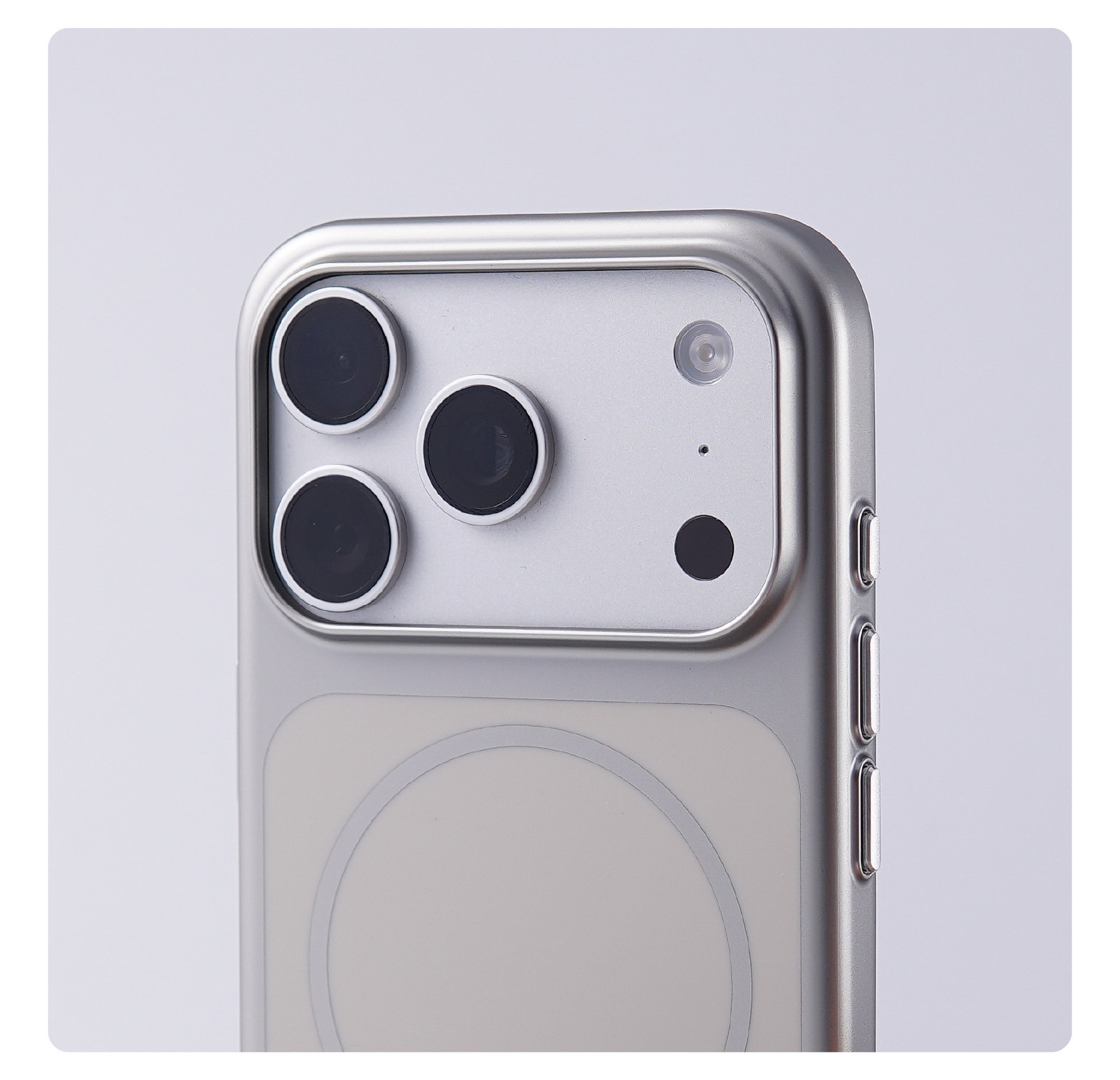 New Year Simple Solid Color Electroplated Magnetic Phone Case