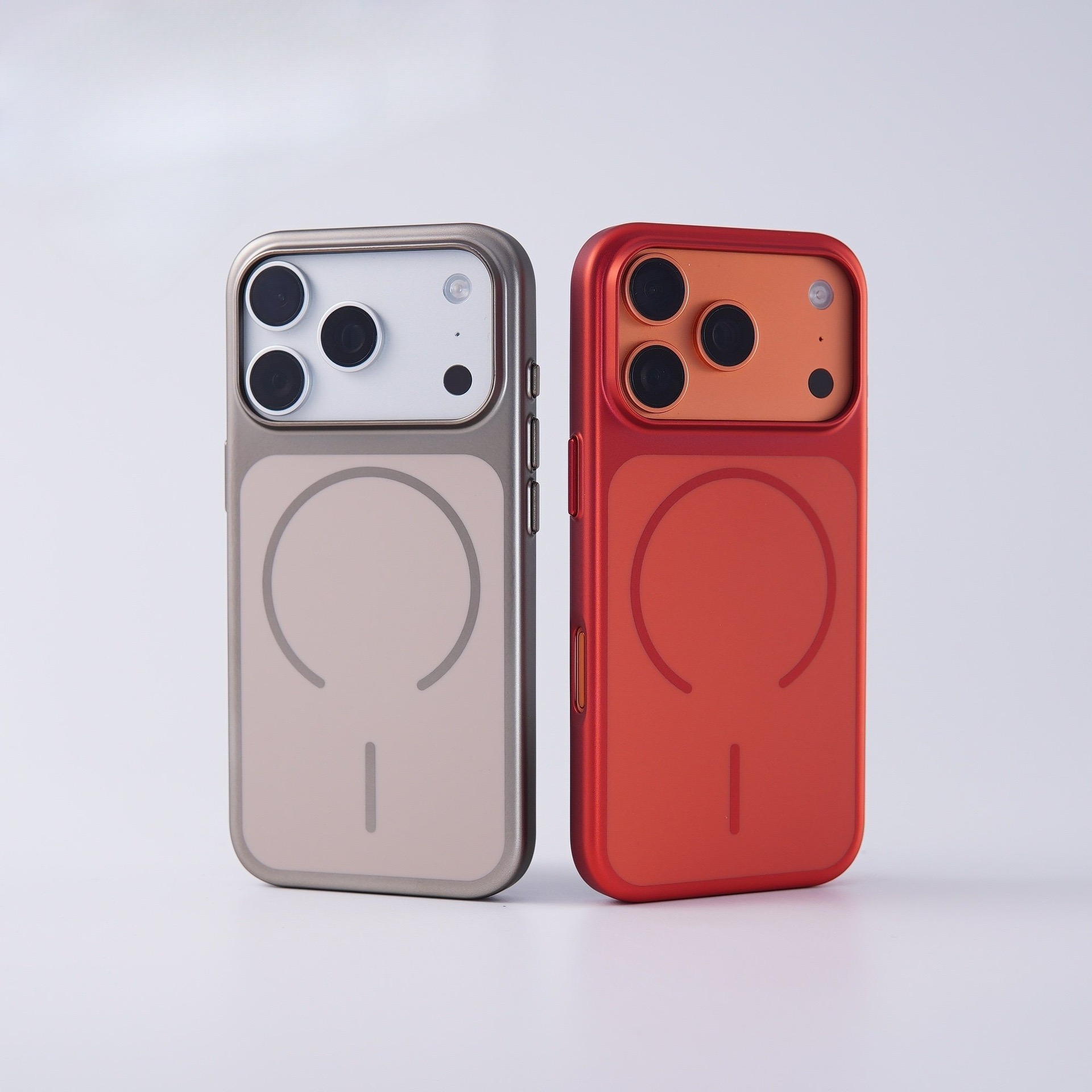 New Year Simple Solid Color Electroplated Magnetic Phone Case