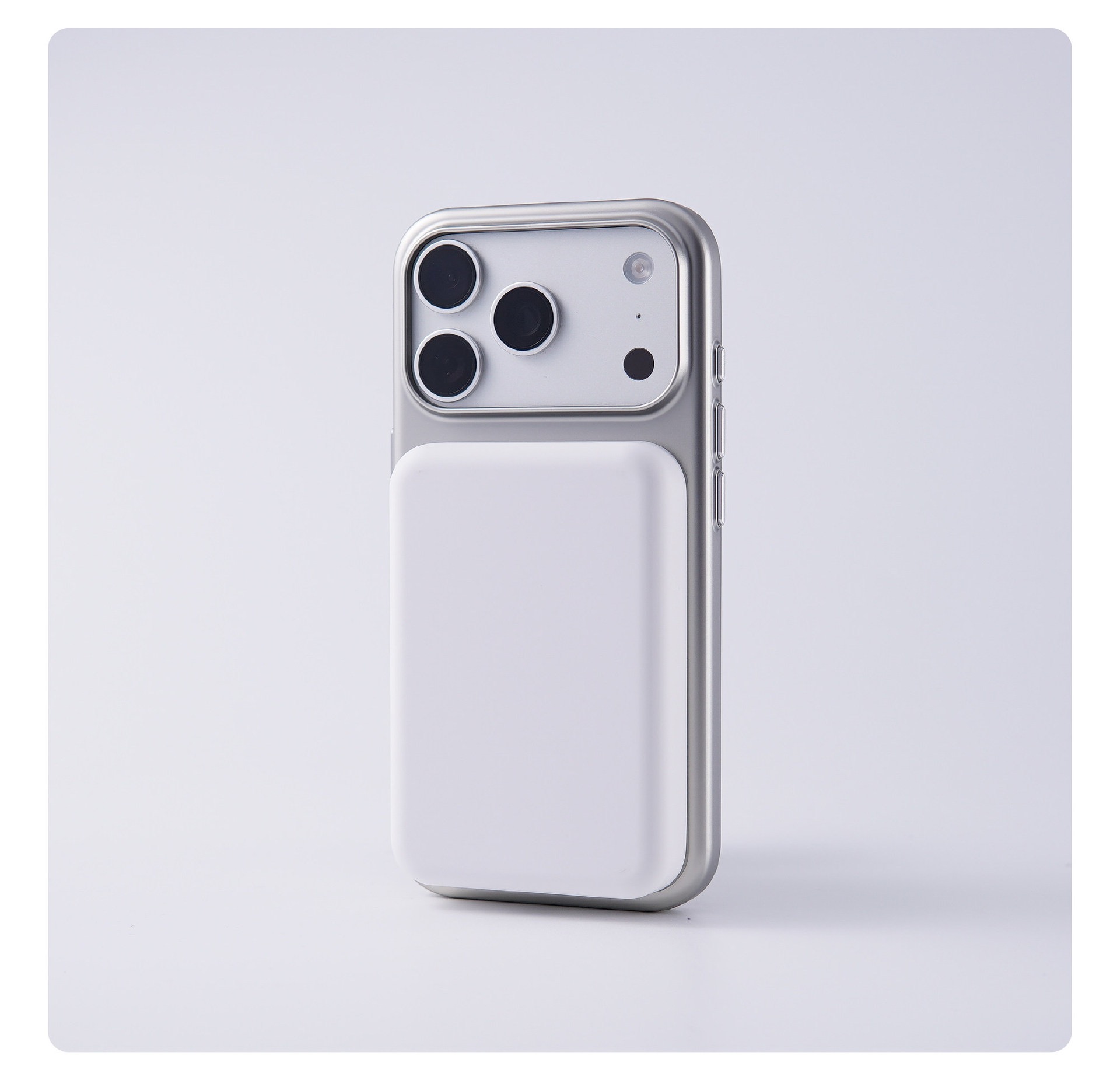 New Year Simple Solid Color Electroplated Magnetic Phone Case
