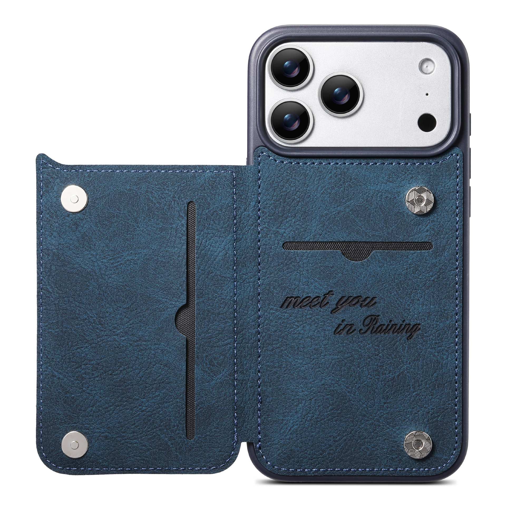 Leather back cover SIM card slot phone case