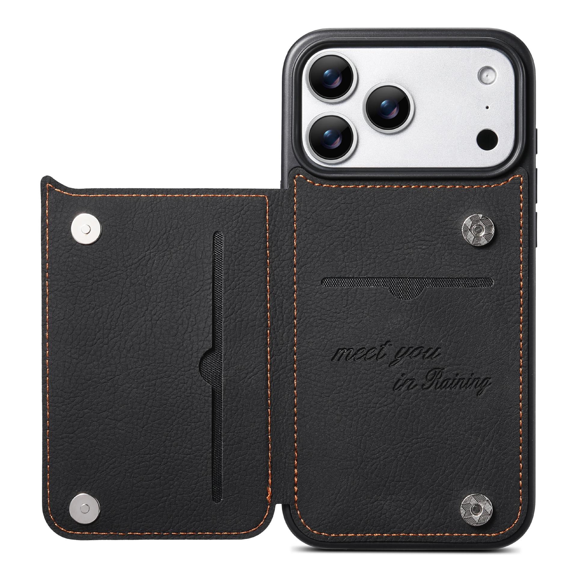 Leather back cover SIM card slot phone case