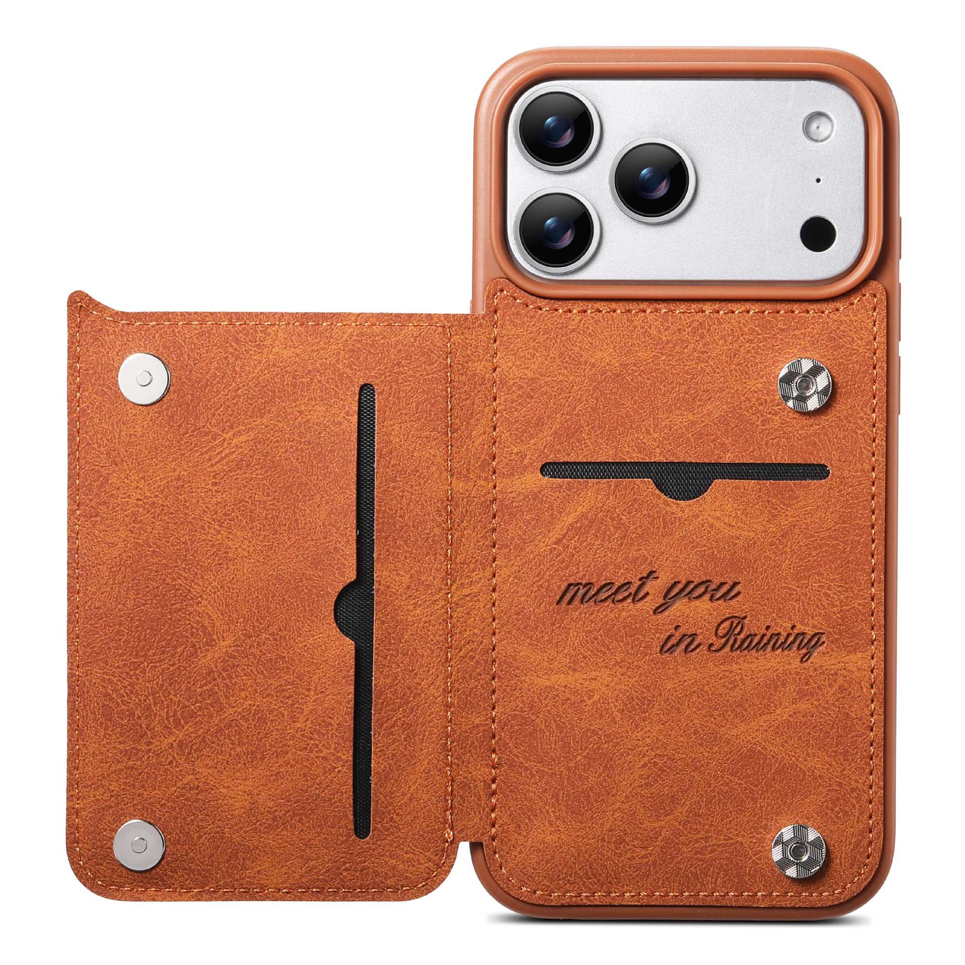 Leather back cover SIM card slot phone case