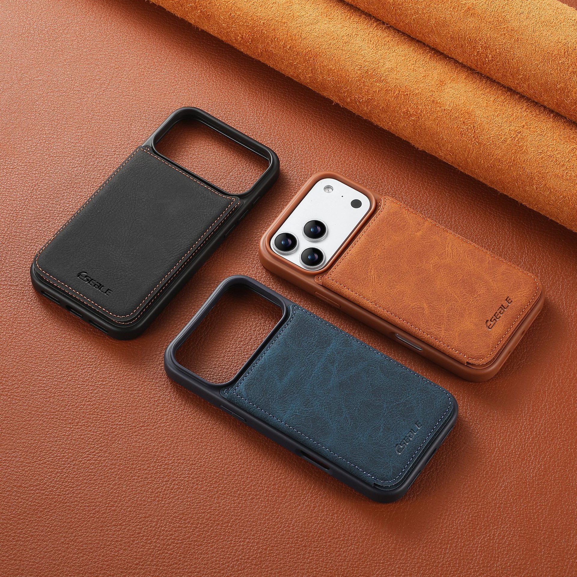 Leather back cover SIM card slot phone case