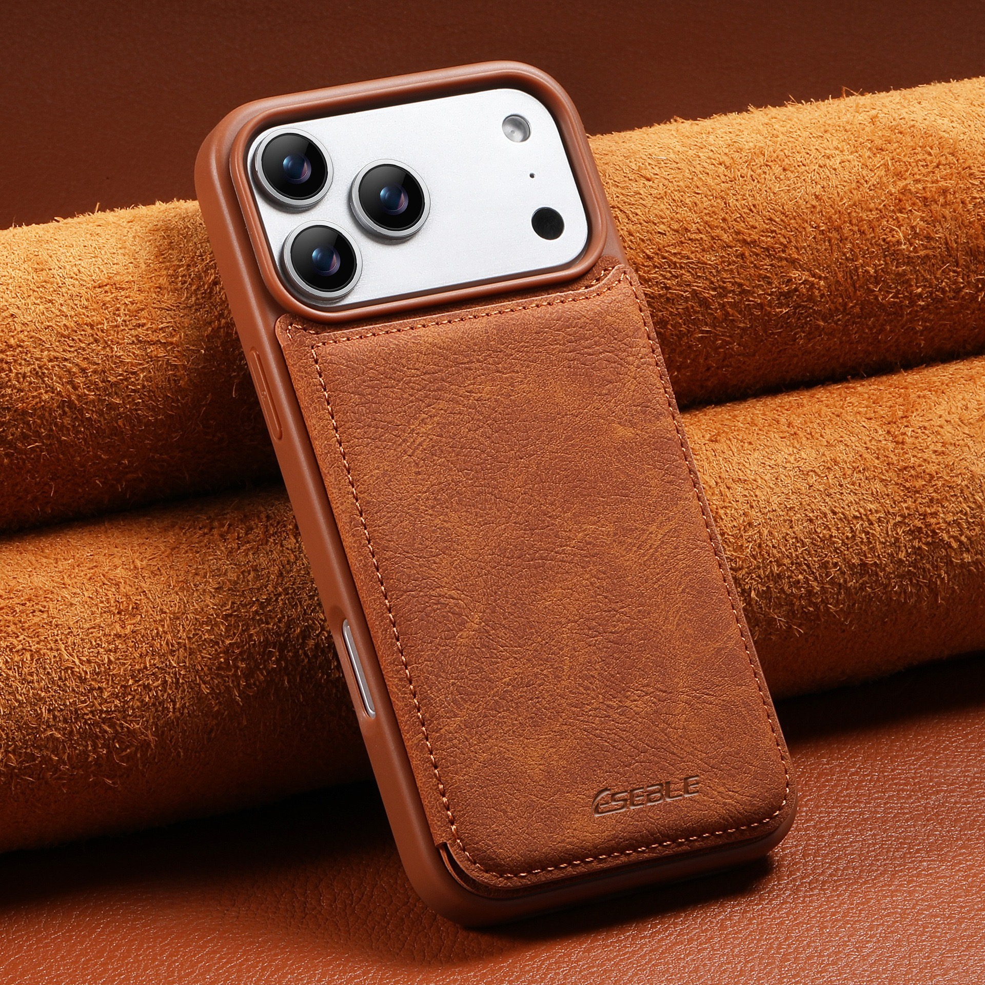 Leather back cover SIM card slot phone case