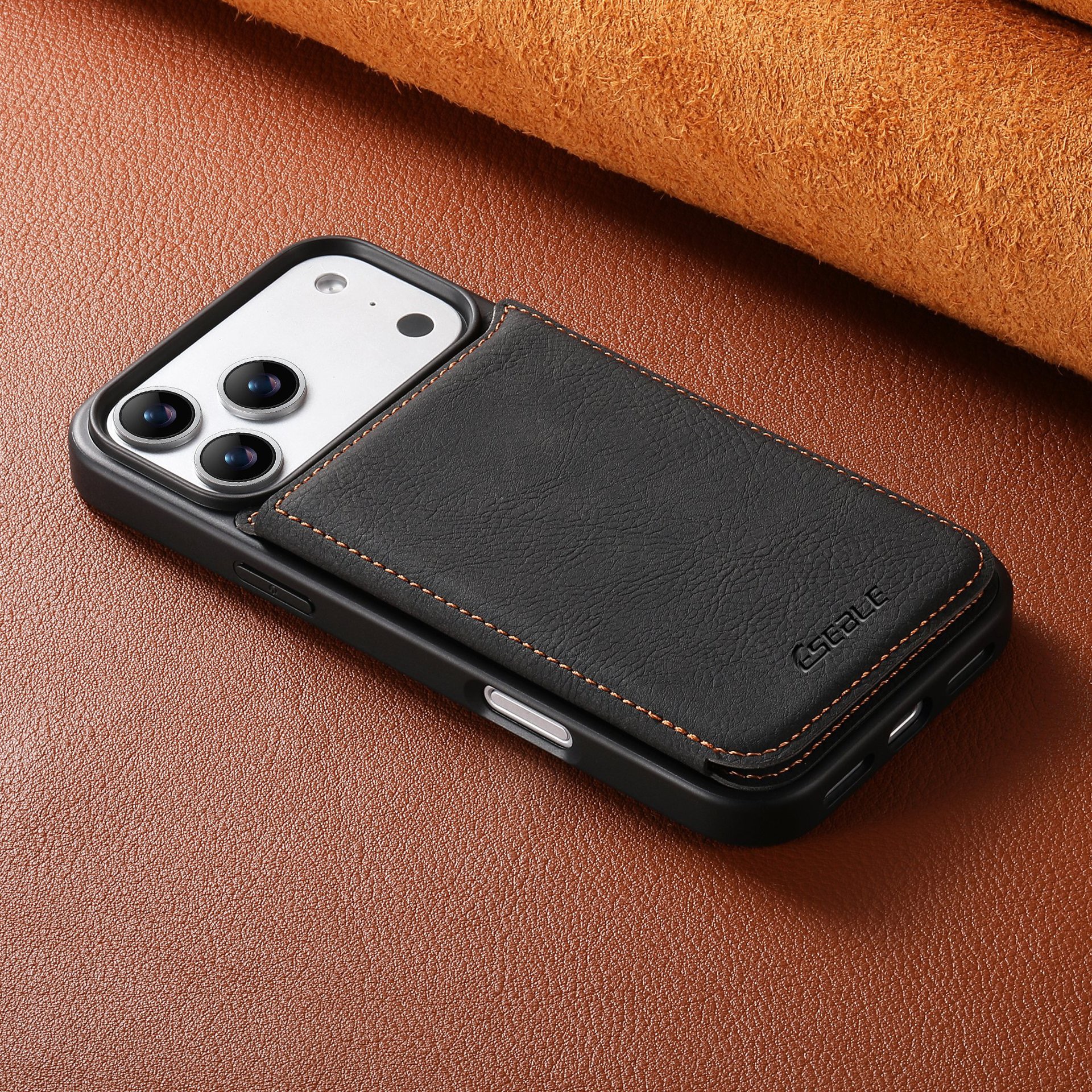 Leather back cover SIM card slot phone case