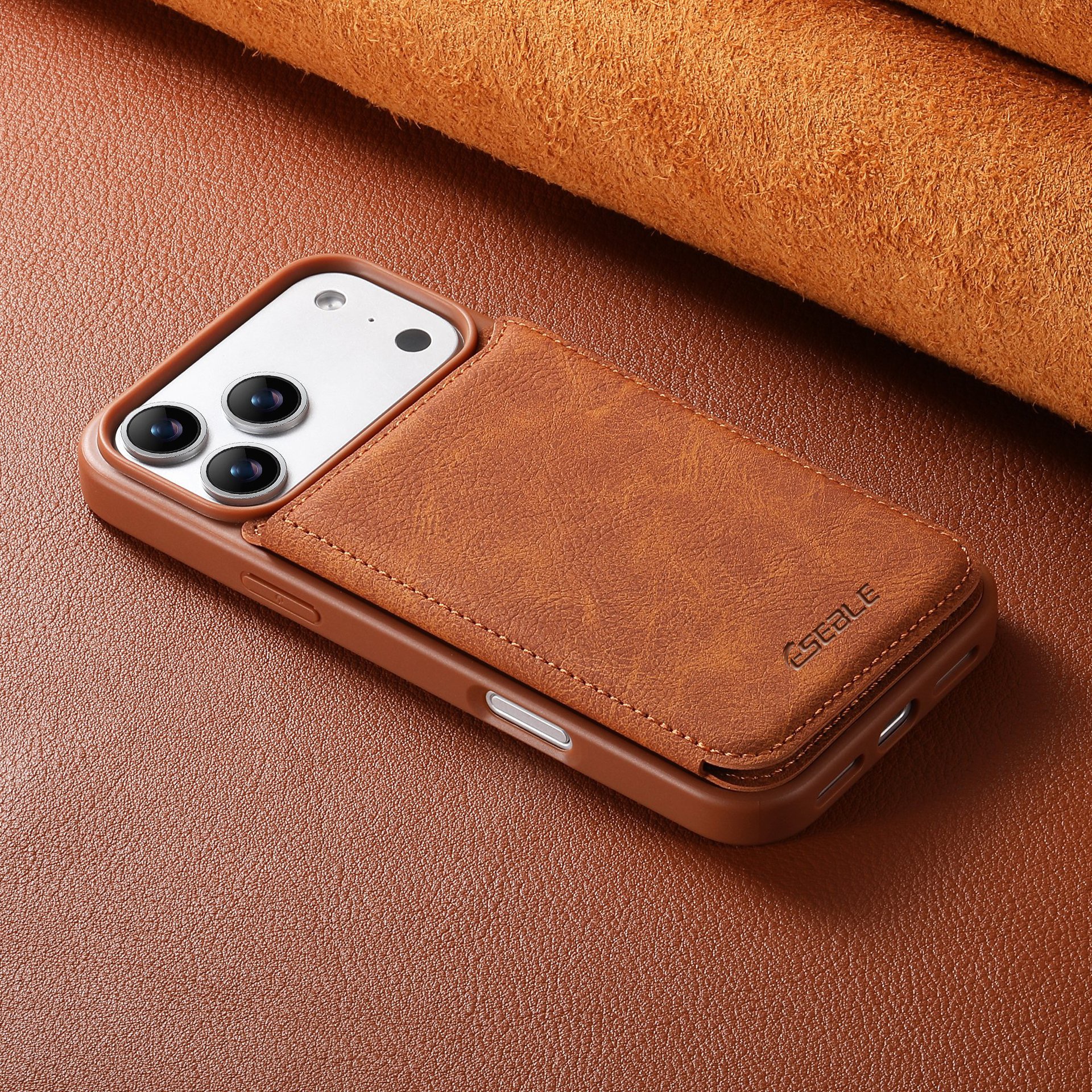 Leather back cover SIM card slot phone case